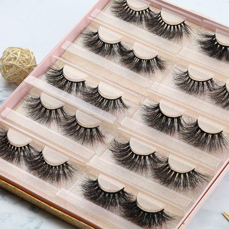 Best selling wholesale real mink 25mm lashes with package box  YY
